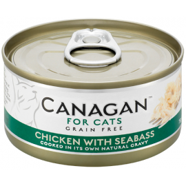 Canagan Chicken with Seabass For Cats 貓咪主食罐-雞肉+鱸魚75g x 12罐