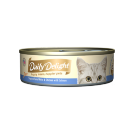 Daily Delight - 白鰹吞拿魚+雞肉+三文魚Skipjack Tuna White & Chicken & Salmon 80g x 24罐