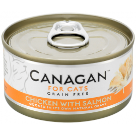 Canagan Chicken with Salmon For Cats 貓咪主食罐-雞肉+三文魚75g x 12罐