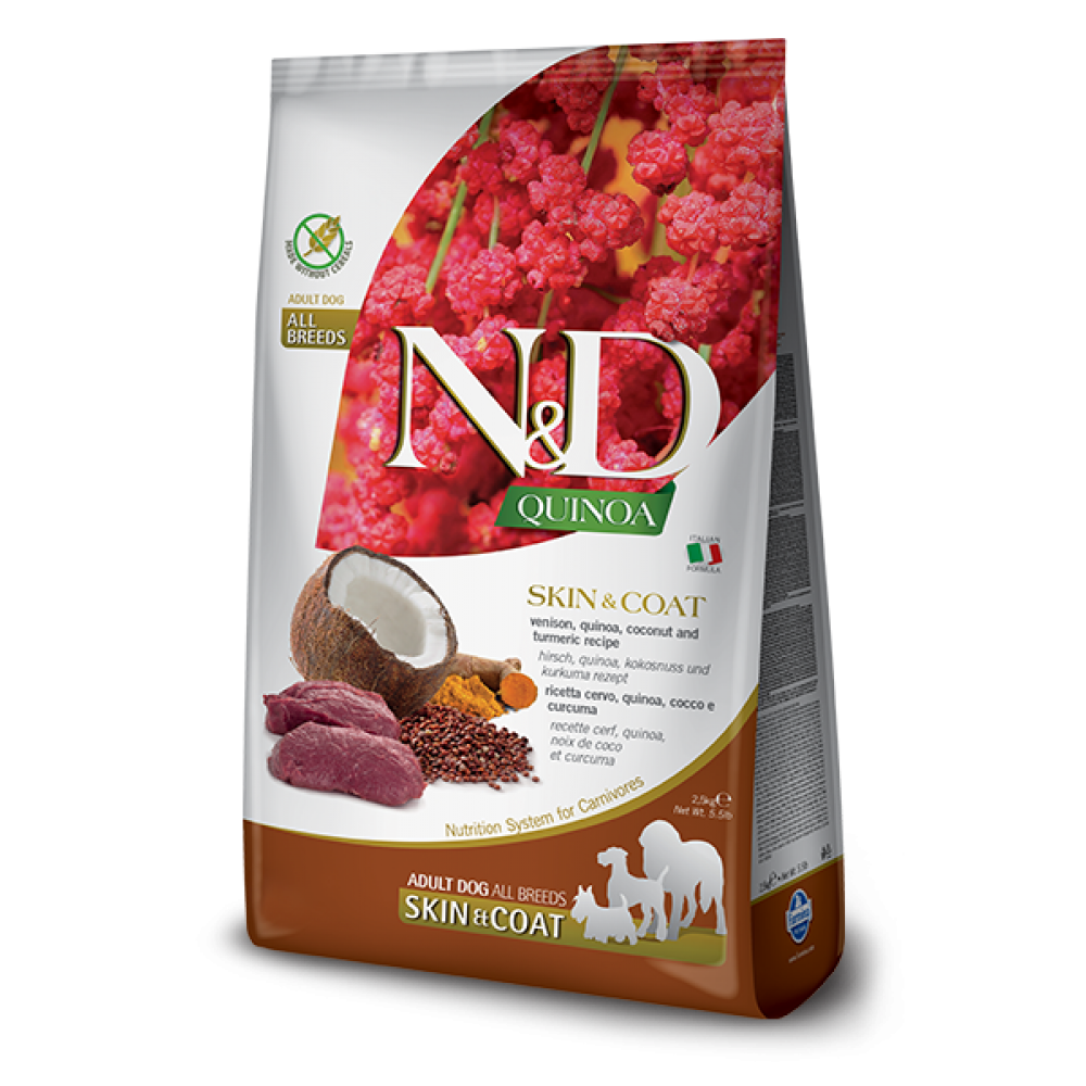 Canine Quinoa N&D Skin&Coat Venison 藜麥狗糧-鹿肉皮毛護理2.5kg