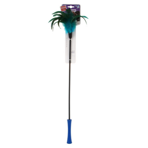 Feather Teaser魔力貓棒 藍 羽毛