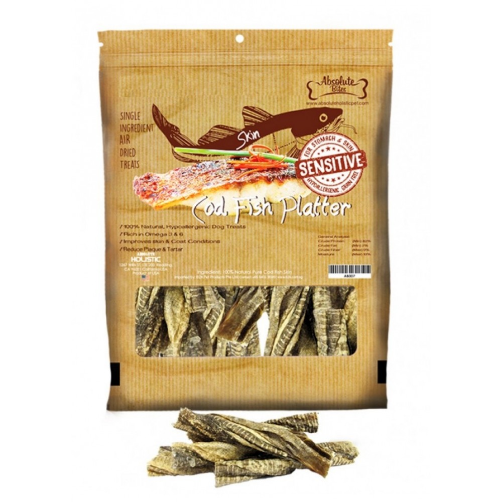 Absolute Bites Air Dried天然原塊銀鱈魚皮120g