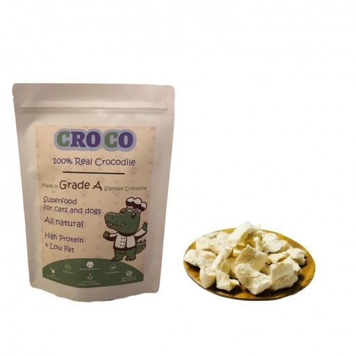[002693] Croco 泰國冷凍脫水鱷魚肉50g